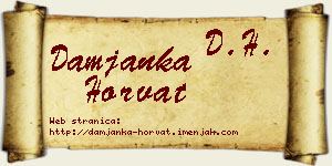 Damjanka Horvat vizit kartica